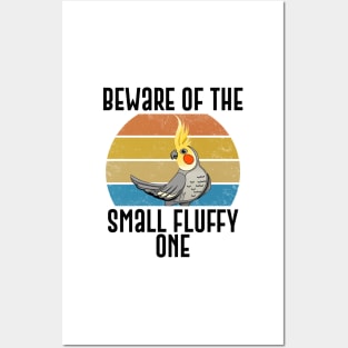 Beware Of The Small Fluffy One Funny Parrot Gift Posters and Art